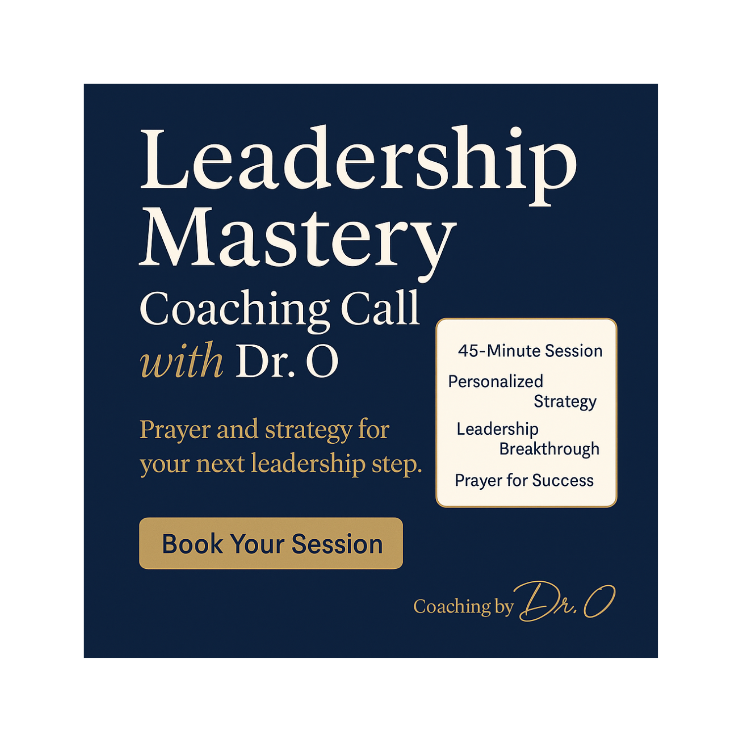 Leadership Mastery Coaching Call with Dr. O