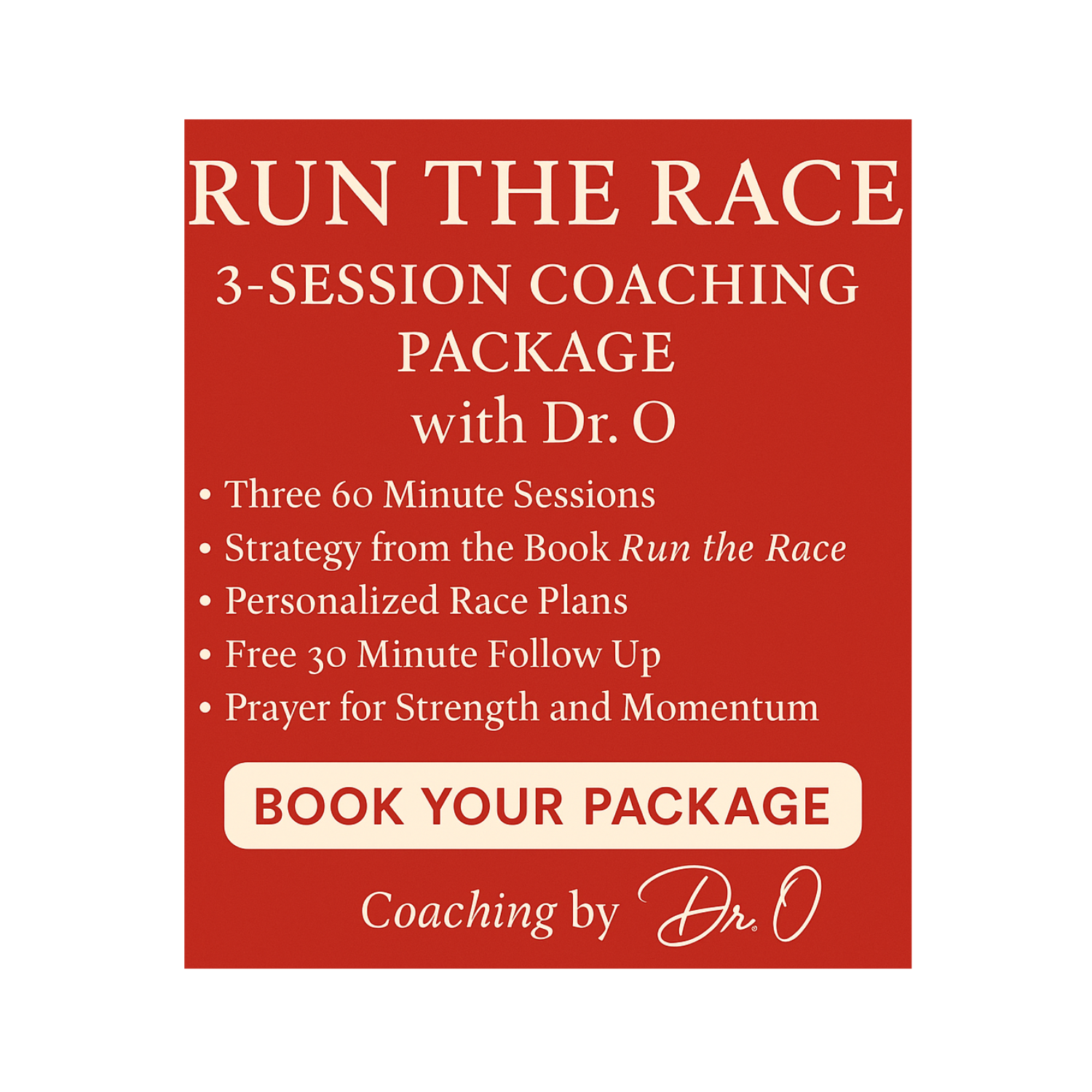 Run the Race 3-Session Coaching Package with Free 30-Minute Call